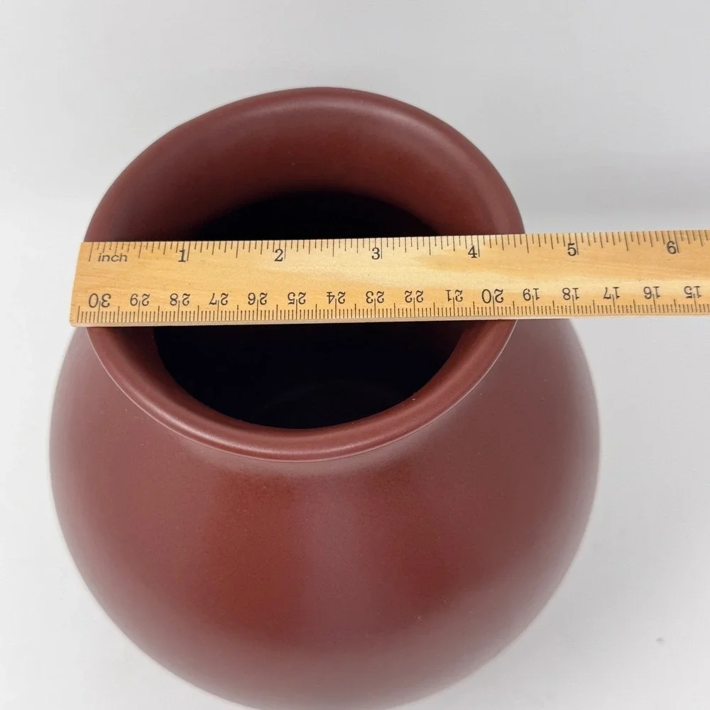 Pottery Barn Portugal Ceramic Vase – Red Brown